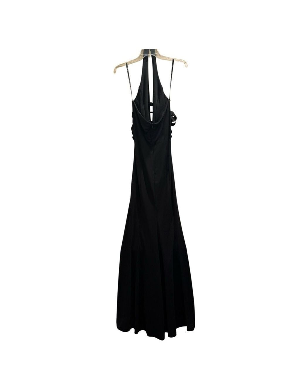 Niki Livas Black Strappy Back Women's Formal Evening/Cocktail Dress Size 12 - Picture 3 of 8
